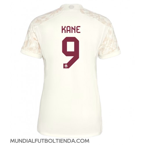 Camiseta Bayern Munich Harry Kane #9 Tercera Equipación Replica 2023-24 para mujer mangas cortas